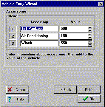 Image showing Accessory Entry Wizard.