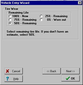 Image showing Tire Wear Wizard