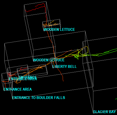 Compass Cave Survey And Mapping Software Home Page - survey comments are displayed at the bottom left corner of the survey extent station comments are placed next to the station